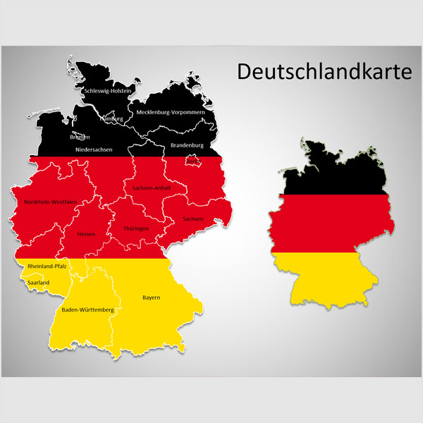 Deutschland PowerPoint-Karte Bundesländer
