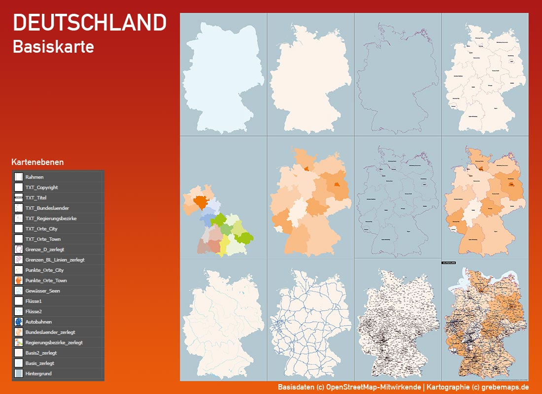Deutschland PLZ Landkreise Gemeinden Vektorkarte (2018), Karte Deutschland Postleitzahlen, Karte Deutschland Landkreise, Karte Deutschland Gemeinden, Karte Deutschland Basis