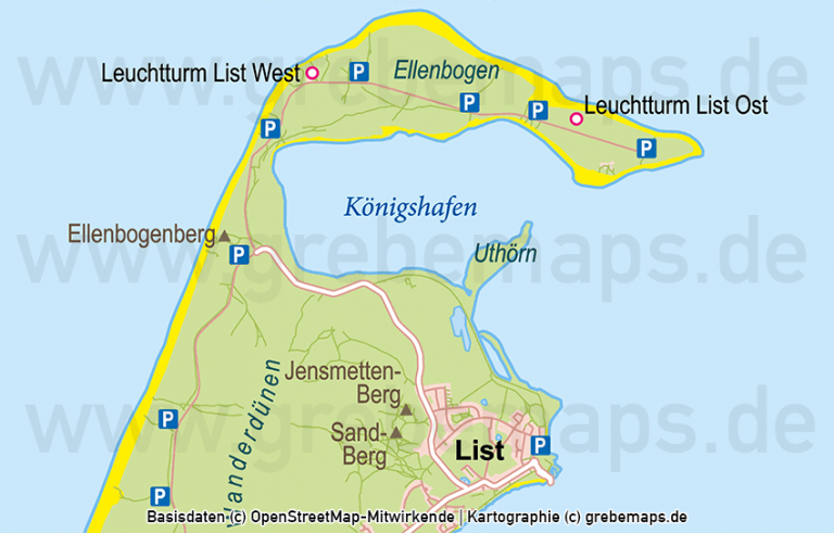 Sylt Vektorkarte Basiskarte Grebemaps Kartographie