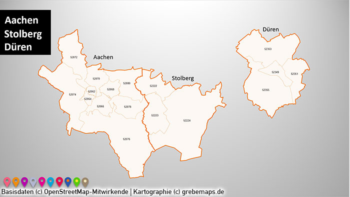 Stadtkarten Postleitzahlen PLZ-5 Deutschland PowerPoint-Karte (PLZ 5-stellig), PLZ-Karte Deutschland Städte, Stadtkarten, Postleitzahlen-Karte 5-stellig