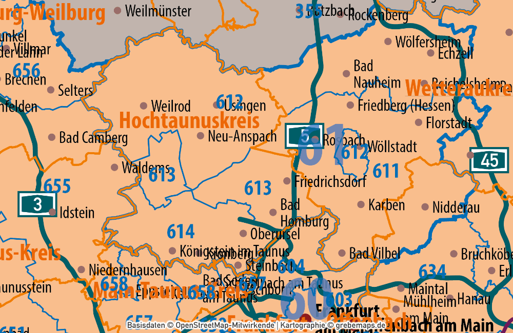Deutschland Postleitzahlenkarte PLZ-1-2-3 mit Landkreisen Bundesländern Autobahnen Orten Vektorkarte, Karte PLZ 3-stellig Deutschland Vektor, PLZ-3-Karte Deutschland, AI, download, editierbar, Karte PLZ Deutschland 3-stellig